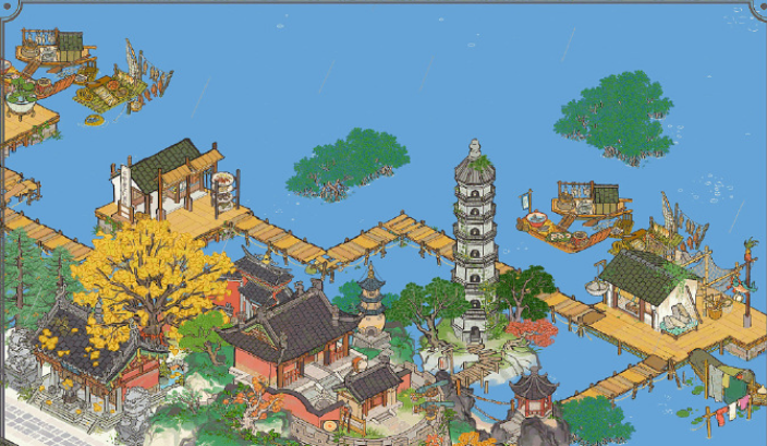 江南百景图城墙外放什么