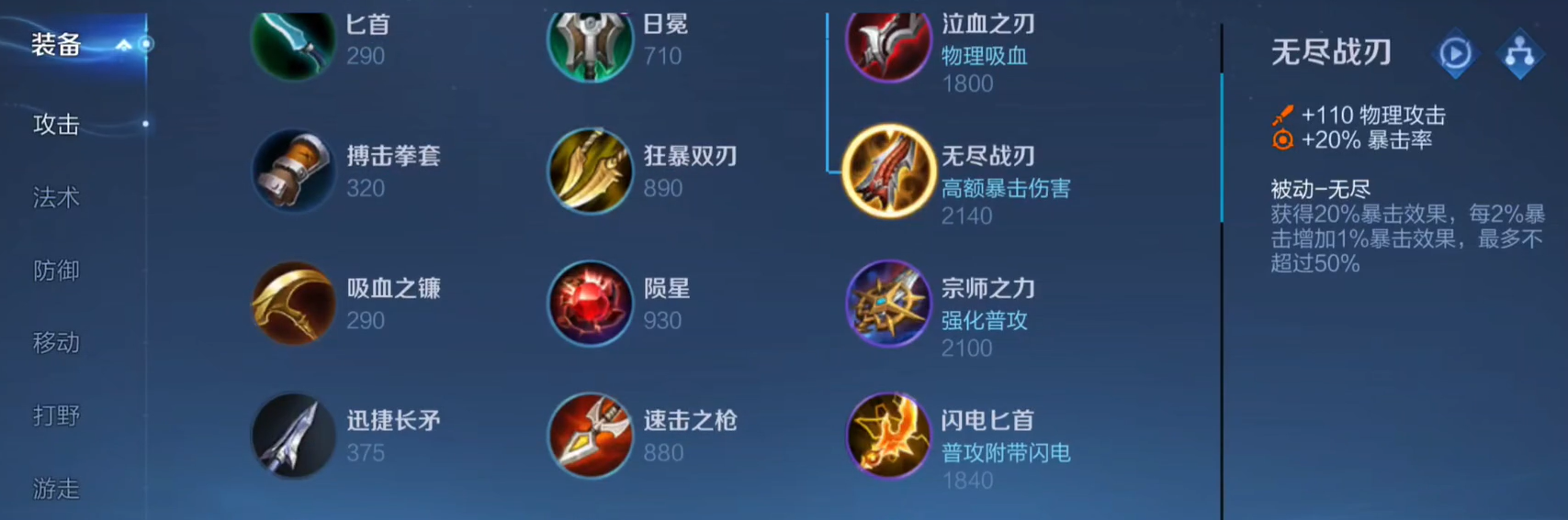 王者荣耀黄盾亚瑟出装顺序怎么排列
